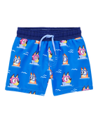 Toddler Bluey™ Swim Trunks- Blue, image 1 of 3 slides