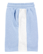 Kid 2-Piece Hooded French Terry Tee & Shorts Set - Blue, image 6 of 7 slides