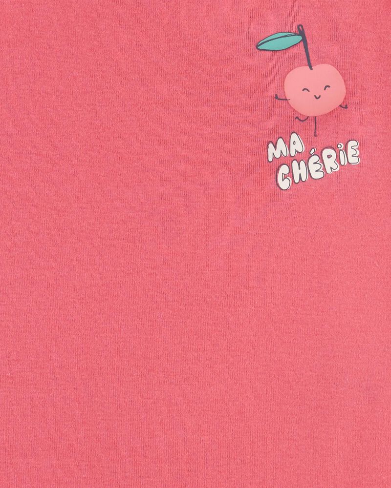 Kid 4-Piece Cherry Cotton Pajamas, image 2 of 4 slides