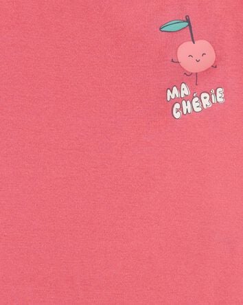 Kid 4-Piece Cherry Cotton Pajamas, 