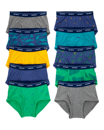 Toddler Boy 10-Pack Cotton Briefs Underwear, 