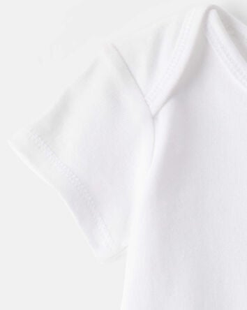 Baby 5-Pack Short-Sleeve Bodysuits - White