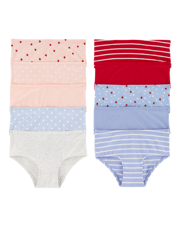 Toddler 10-Pack Strawberry Brief Stretch Cotton Undies, 