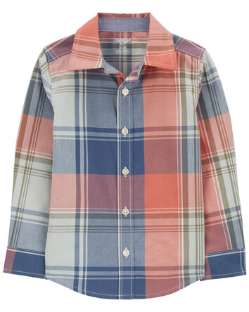 Baby Plaid Button-Front Shirt
, 