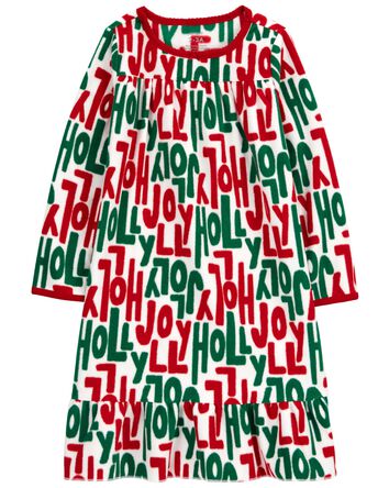 Holly Jolly Fleece Nightgown, 