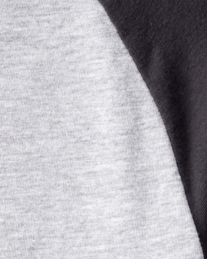 Boys Long-Sleeve Raglan Tee - Charcoal, image 2 of 3 slides
