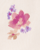 Kid Twill Floral Print Skirt - Ivory, image 2 of 3 slides