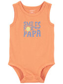 Orange - Baby Smiles For Papa Sleeveless Bodysuit