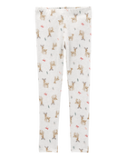 Kid Reindeer Stretch Leggings, image 1 of 5 slides
