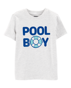 Toddler Pool Boy Short-Sleeve Graphic Tee - Grey, image 1 of 3 slides