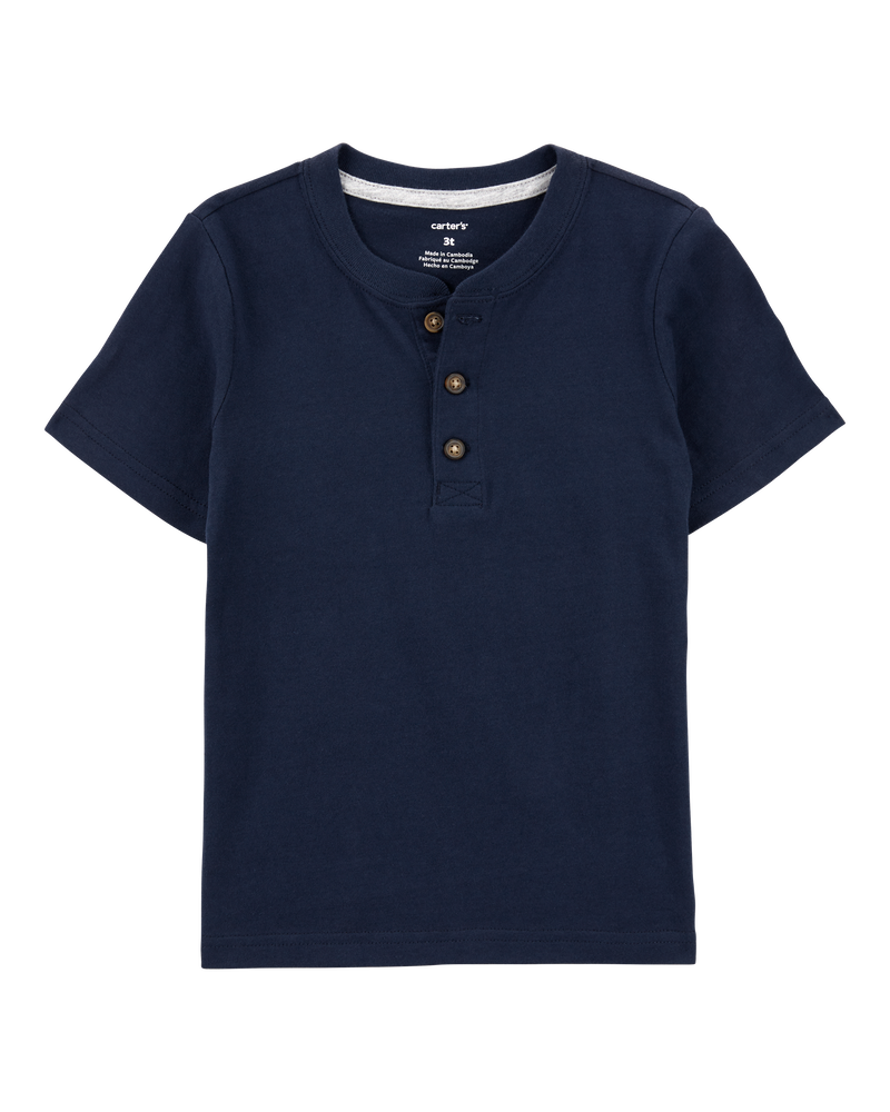 Toddler Short-Sleeve Henley Tee, image 1 of 4 slides