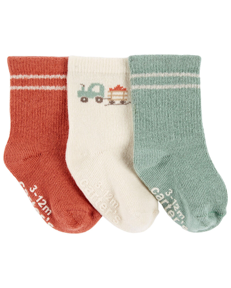 Baby 3-Pack Tractor Booties, image 1 of 2 slides