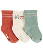Baby 3-Pack Tractor Booties, image 1 of 2 slides