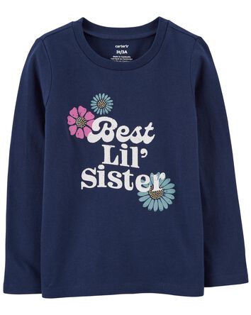 Toddler Best Lil Sister Graphic Tee, 