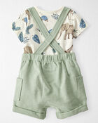 Baby 2-Piece Organic Cotton Shortall Set, image 2 of 6 slides