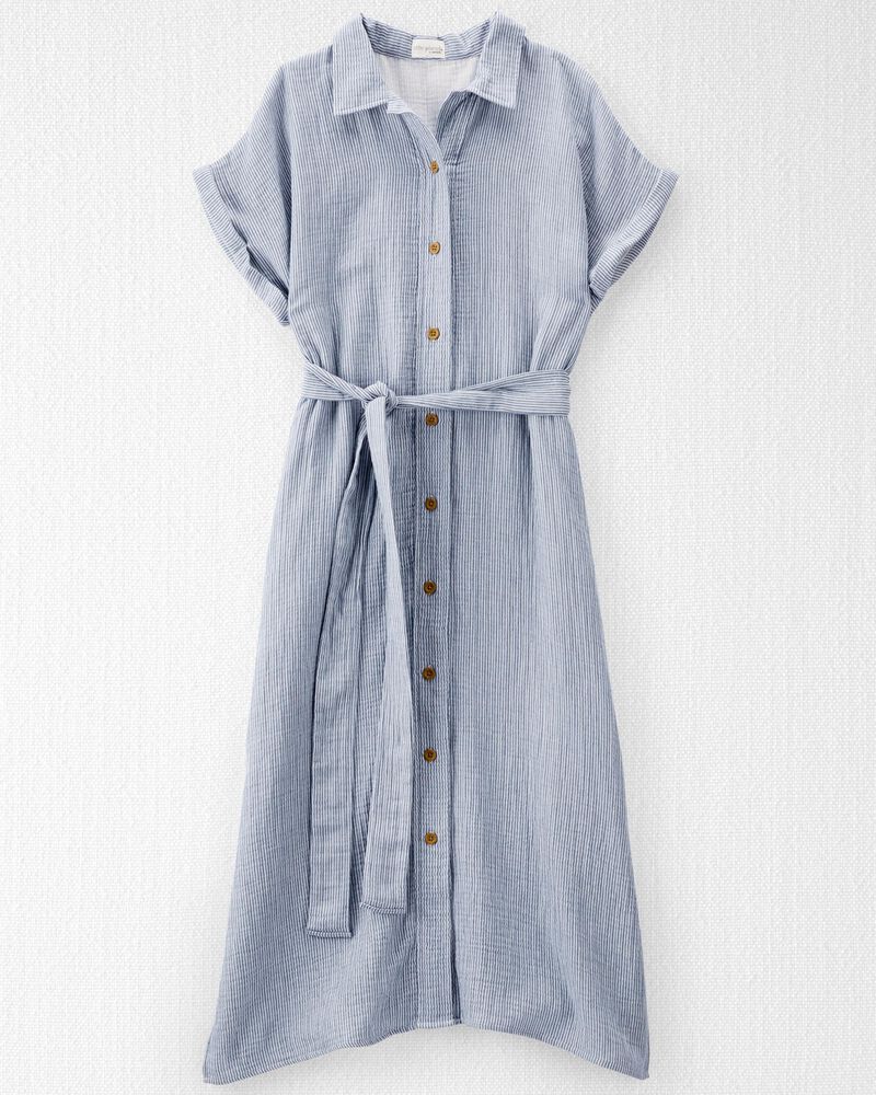 Adult  Women's Maternity Seaside Midi Shirtdress, image 9 of 12 slides