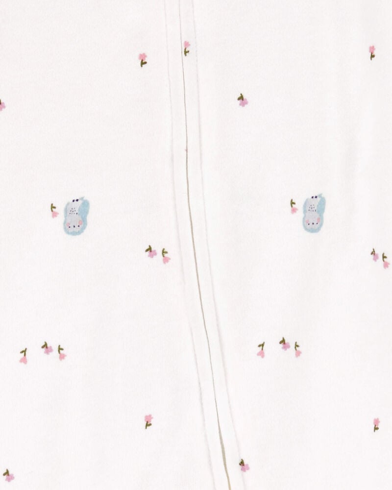 Baby Girl Owl 2-Way Zip Cotton Sleep & Play Pajamas, image 2 of 3 slides