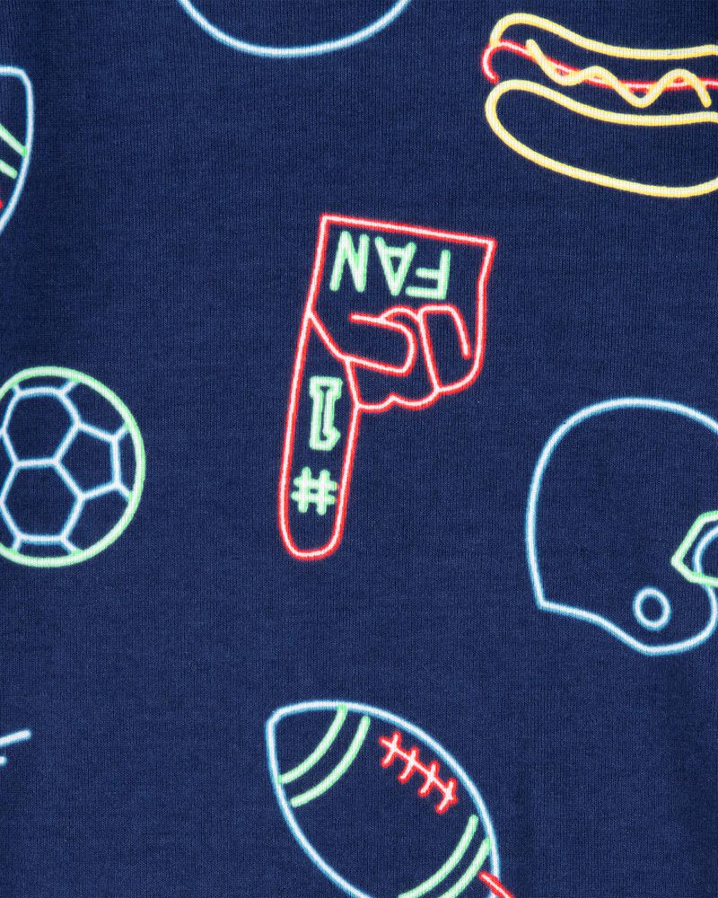 Baby 4-Piece Sports Cotton Pajamas, image 3 of 4 slides