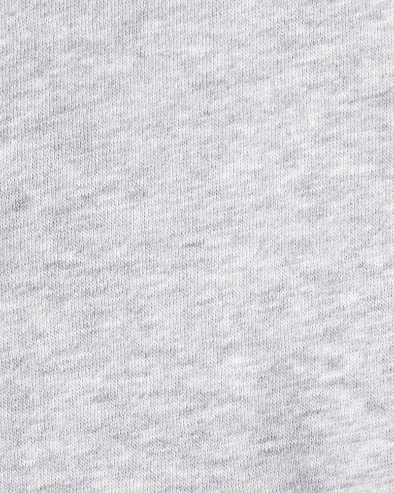 Toddler Boy Solid Fleece Long-Sleeve Zip Hoodie - Grey, image 2 of 3 slides