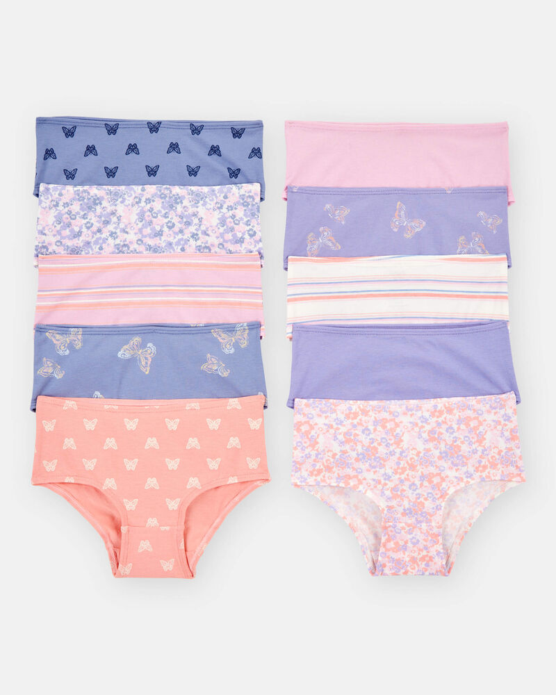 Toddler Girl 10-Pack Butterfly Stretch Cotton Brief Underwear, image 3 of 4 slides