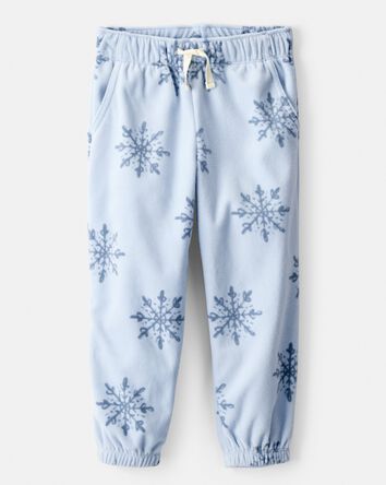 Toddler Girl Snowflake Cozy Jogger Pant- Blue, 