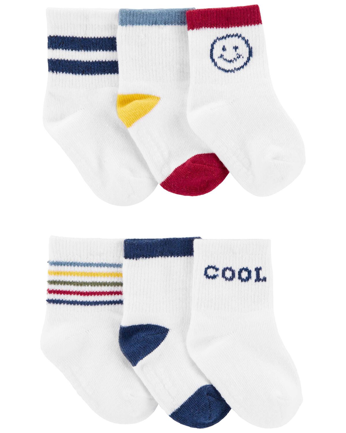 Multi Baby 6Pack Crew Socks
