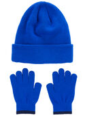 Blue - Kid 2-Pack Beanie & Gloves Set