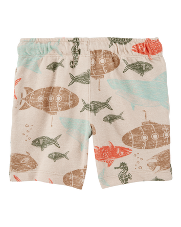 Toddler Sea Print Pull-On Shorts, 