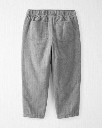 Toddler Organic Cotton Fully-Lined Brushed  Herringbone Pants , 