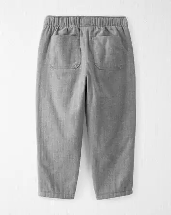 Toddler Organic Cotton Fully-Lined Brushed  Herringbone Pants , 