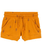 Toddler Pineapple Pull-On Knit Gauze Shorts, image 1 of 2 slides