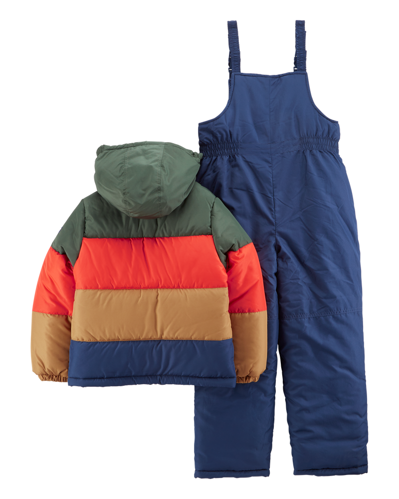 Kid 2-Piece Striped Snowsuit, image 5 of 5 slides