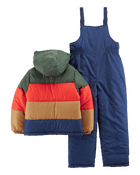 Kid 2-Piece Striped Snowsuit, image 5 of 5 slides