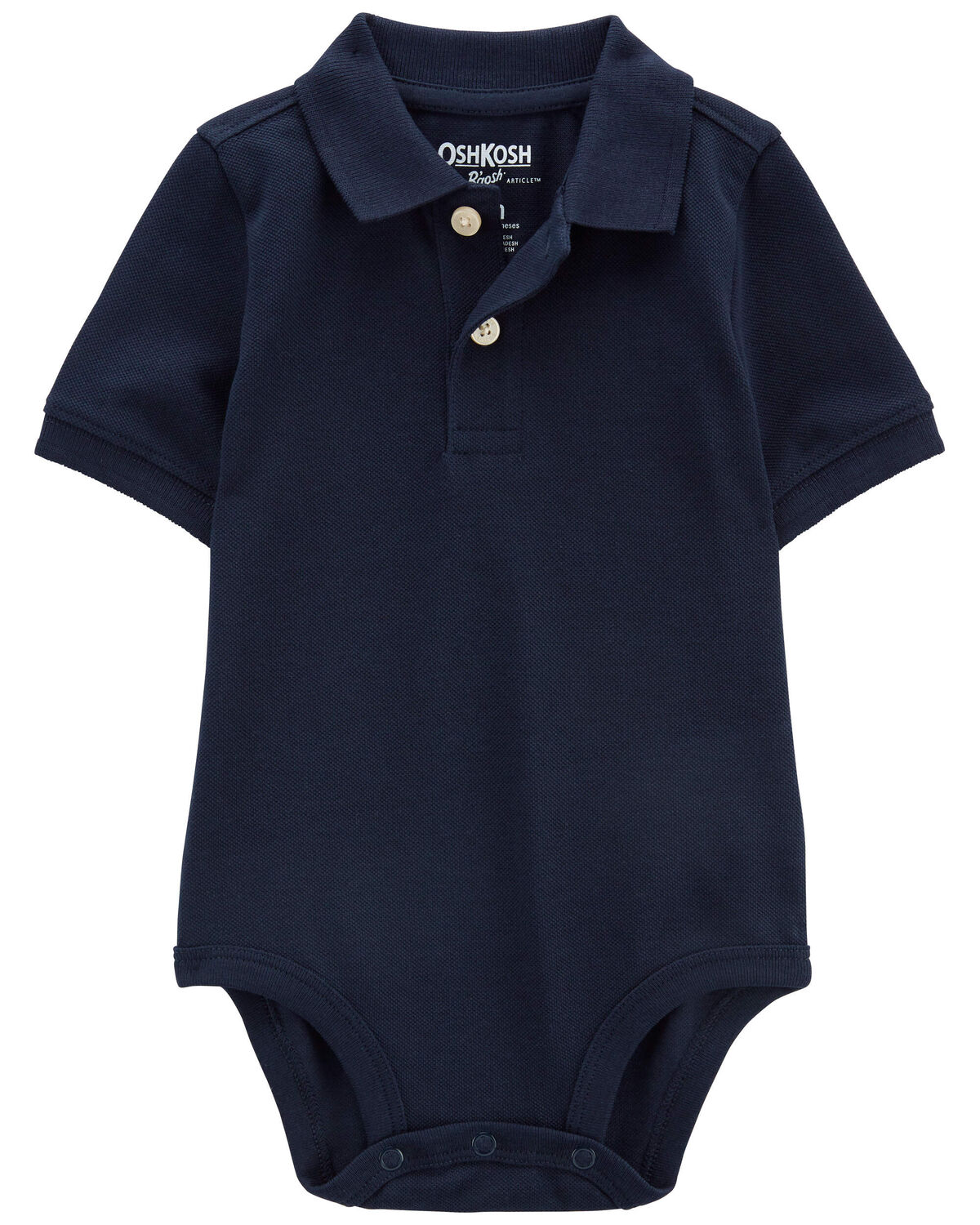 Navy Baby Polo Bodysuit