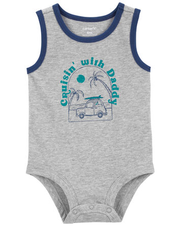 Baby 'Cruisin' with Daddy' Sleeveless Bodysuit, 