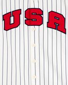 Kid USA Striped Baseball Tee, image 2 of 3 slides