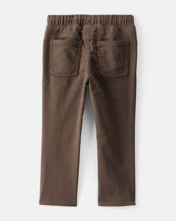 Toddler Boy Cotton Pull-On Fashion Pants - Brown, 