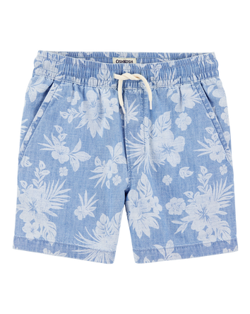 Kid Pull-On Bermuda Shorts - Blue, 