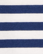 Baby Striped Short-Sleeve Pocket Tee - Navy, image 2 of 3 slides