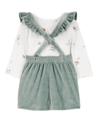 Baby 2-Piece Woodland Creatures Bodysuit & Velboa Jumper Set, image 2 of 5 slides