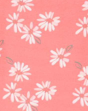 Toddler Girl 2-Piece Floral 100% Snug Fit Cotton Pajamas - Coral, 
