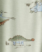 Baby Boy Dinosaur Print PurelySoft Long-Sleeve Sleep & Play - Green, image 4 of 8 slides
