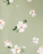 Kid Floral Print Windbreaker Jacket - Olive, image 3 of 3 slides