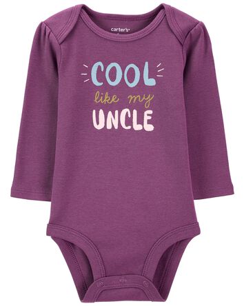 Baby Uncle Long-Sleeve Bodysuit, 