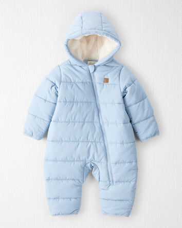 Baby Girl 1-Piece Snowsuit Made with Recycle Materials, 