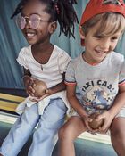 Toddler Pull-On Knit Denim Pant - Light Blue Wash, image 4 of 5 slides