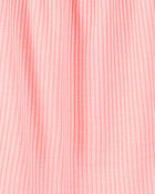 Girls Solid Loose Fit 2-Piece Pajamas - Coral, image 2 of 3 slides