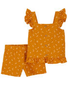 Baby 2-Piece Floral Crinkle Jersey Outfit Set, image 1 of 4 slides