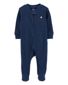 Baby Boy Textured 2-Way Zip Sleep & Play Pajamas, image 1 of 3 slides