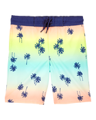 Kid 2-Piece Palm Tree Rashguard & Swim Trunk Set, image 4 of 6 slides